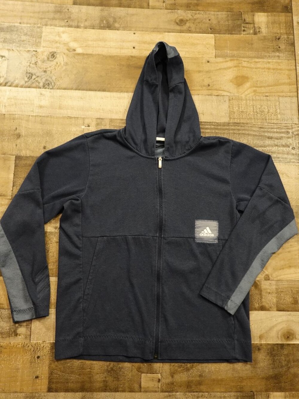 Adidas Basketball Club Climlite Hoodie Men’s XL Blue Full Zip Athletic